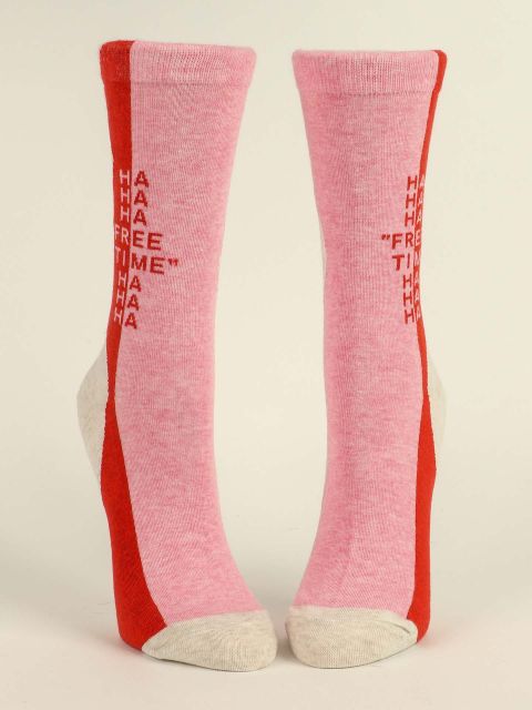 Image of Ha Ha Ha Free Time Ha Ha Ha W-Crew Socks BLUEQ